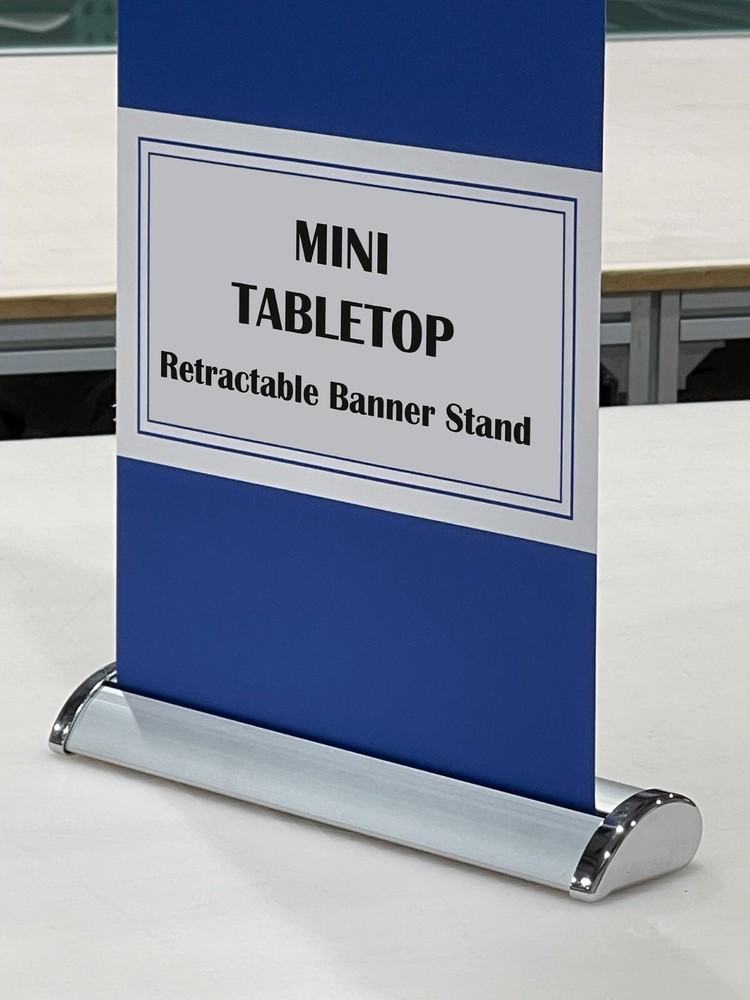 8 ½"x 11 ½"（A4） Mini Tabletop Retractable Banner Stand