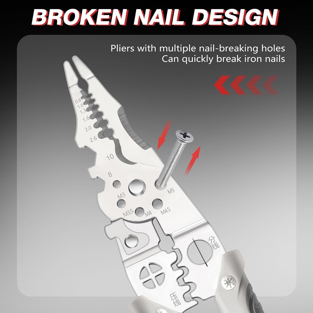 Multifunctional Wire Stripper Crimper Cable Cutter Pliers For Electrical Cable