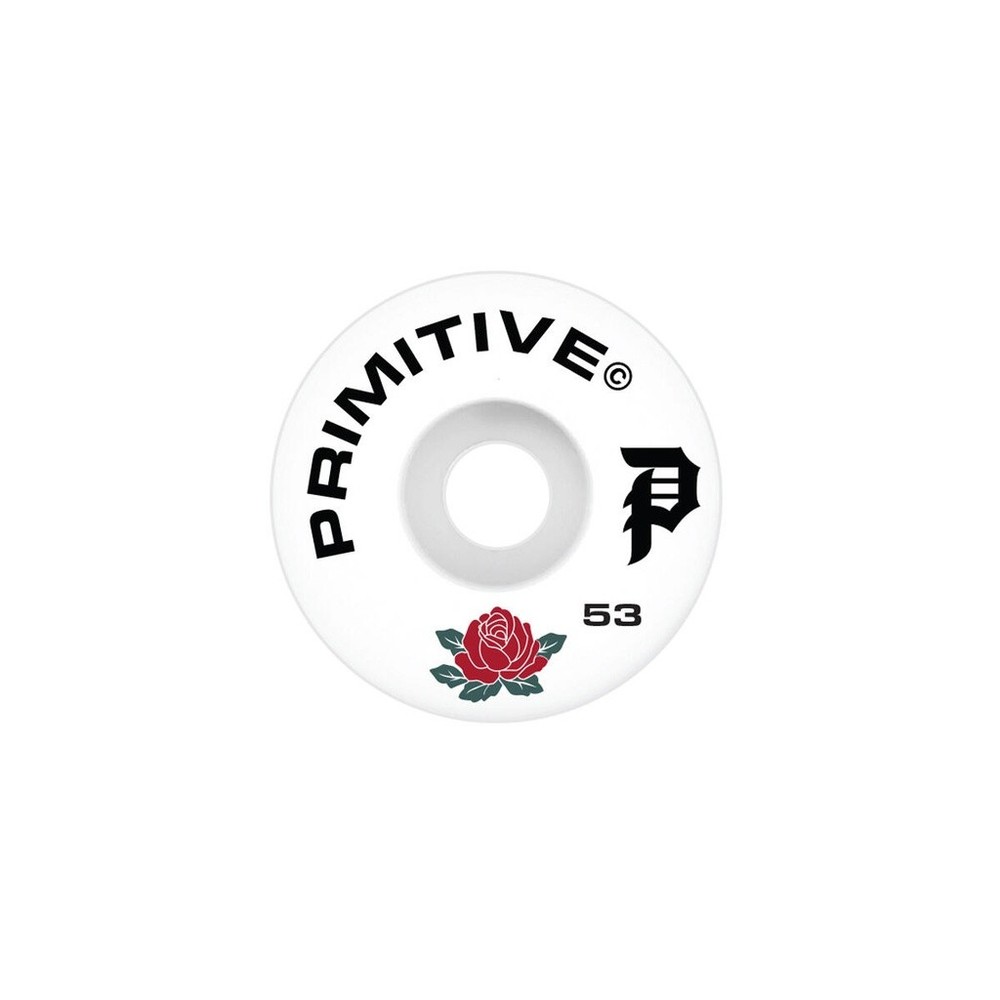 Primitive New Rose 54mm 101a White Skateboard Wheels