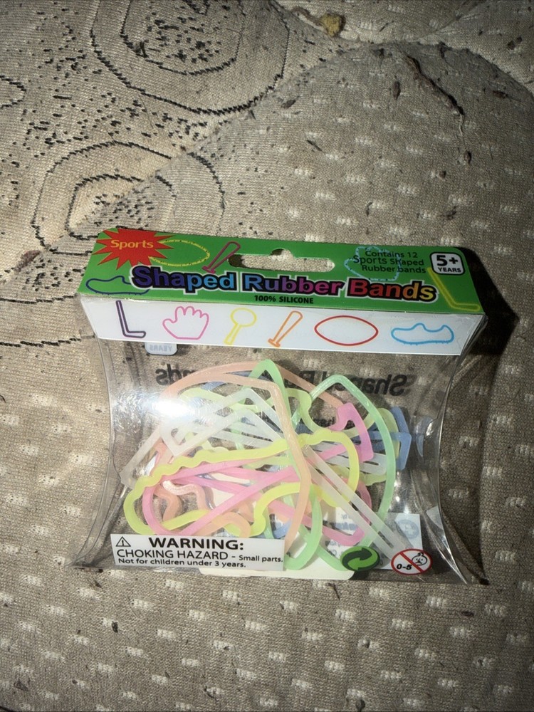 SHAPE RUBBER BANDS  1 PACK OF 12 BANDS PER PACK