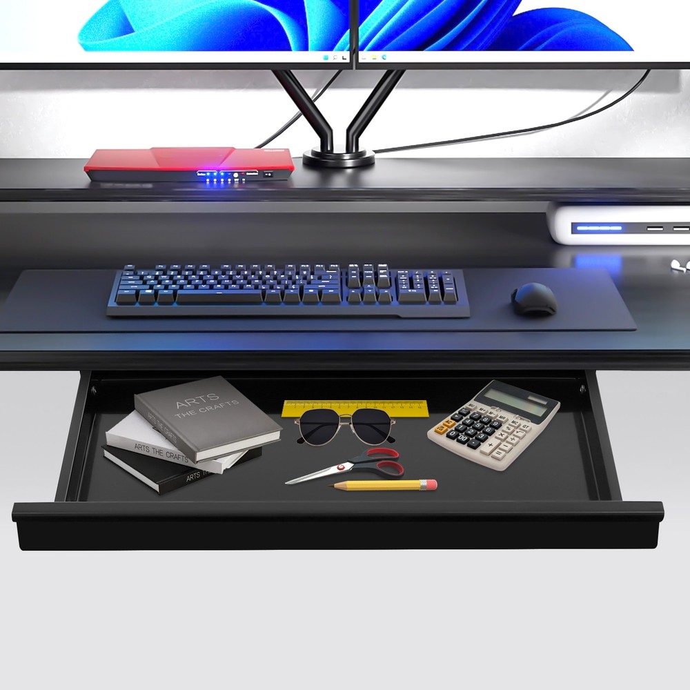 Under Desk Sliding Pull-Out Drawer Drawer Storage Organizer For Standing Desks