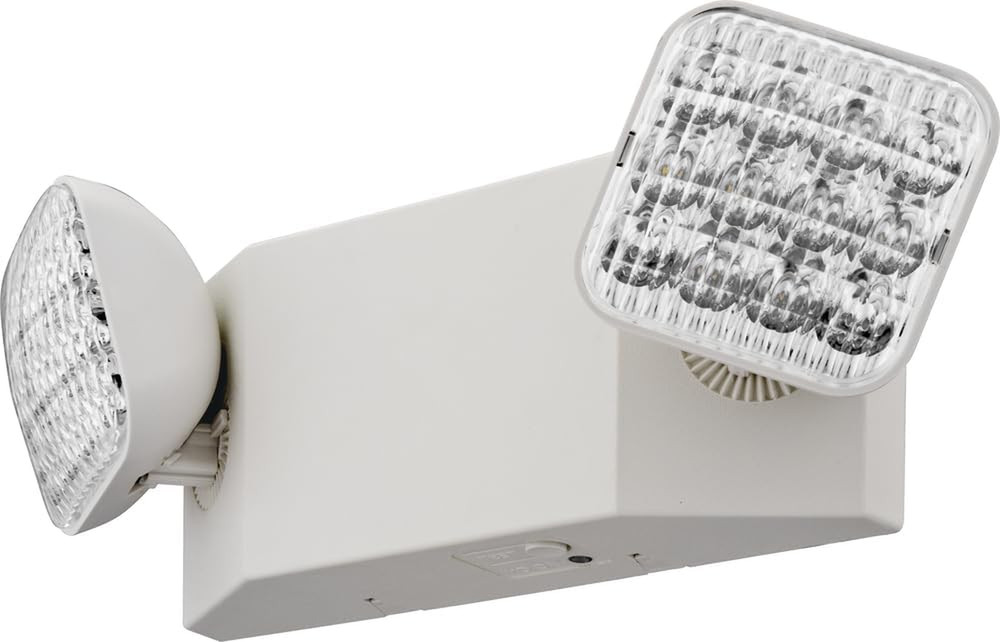 Basics LED Emergency Light, Emergency Lighting with Dual Adjustable LED Lamp Hea