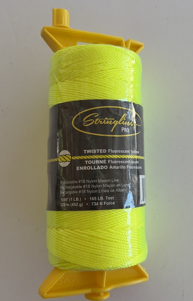 Stringliner Pro  Braided  Fluorescent Yellow  Mason Line  1080' ft. L