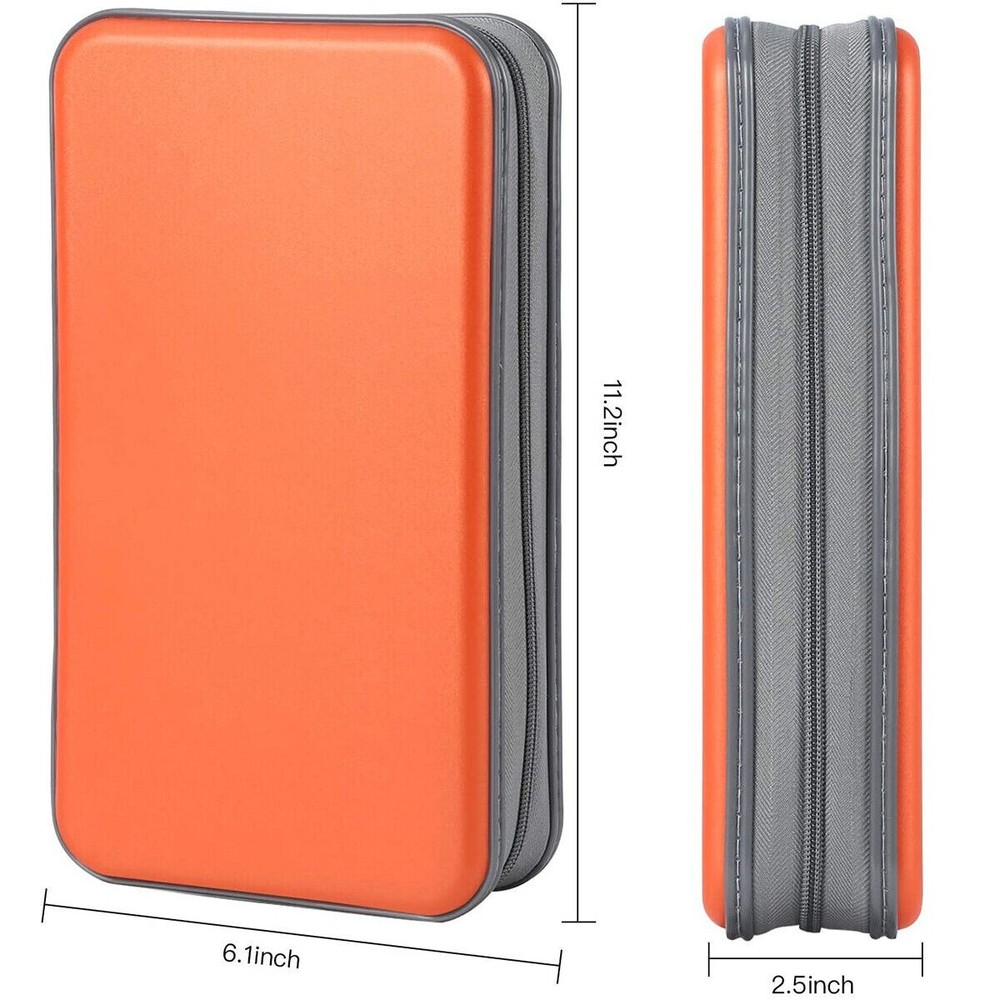 72 Capacity CD/DVD Case Holder Portable Wallet Hard Plastic Protective Storage