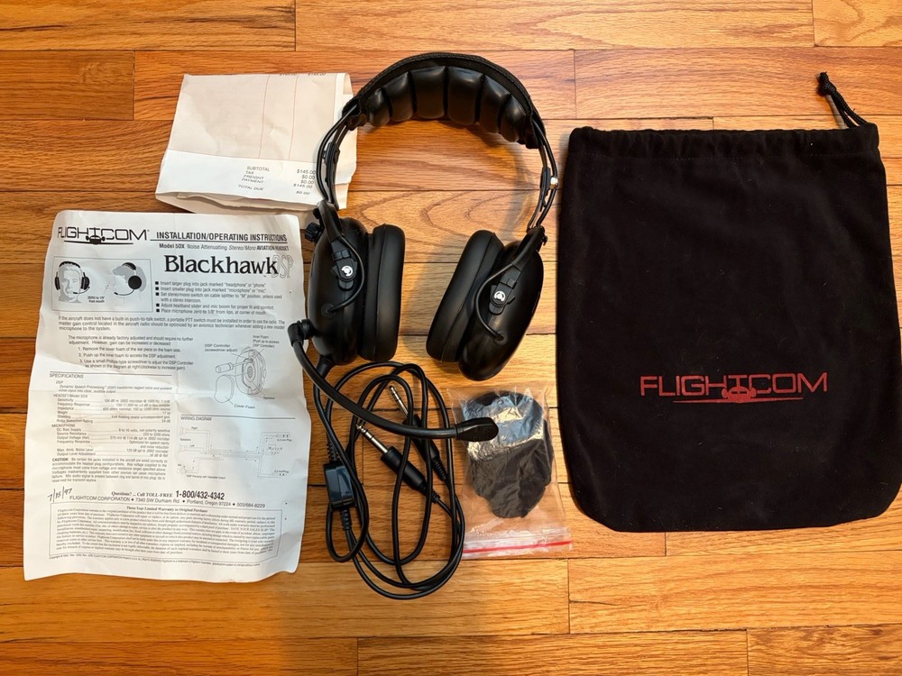 Blackhawk Model 50x Flightcom Aviation Headset