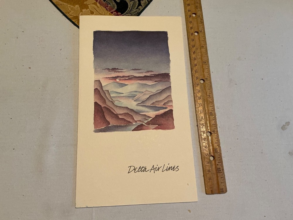 Delta Airlines Business Class Menu 1990's