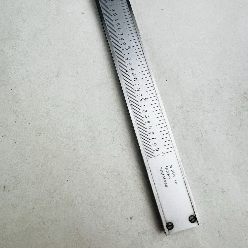 Mitutoyo Vernier Caliper W/ Fine Adjust Range 1/128” .001”Original Case