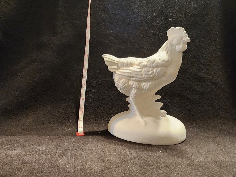 Ready to Paint Ceramic Bisque Chicken Statue