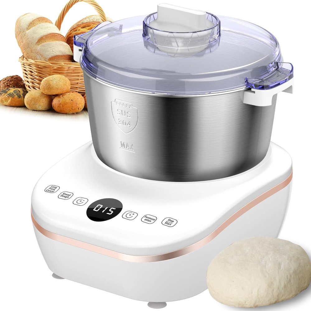 Doughchief, 5QT Dough Mixer Machine, Dough Maker with Ferment Function, 304 Stai
