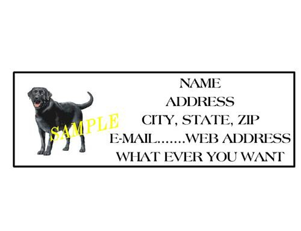 BLACK LAB ADDRESS LABELS COOL!!! #2