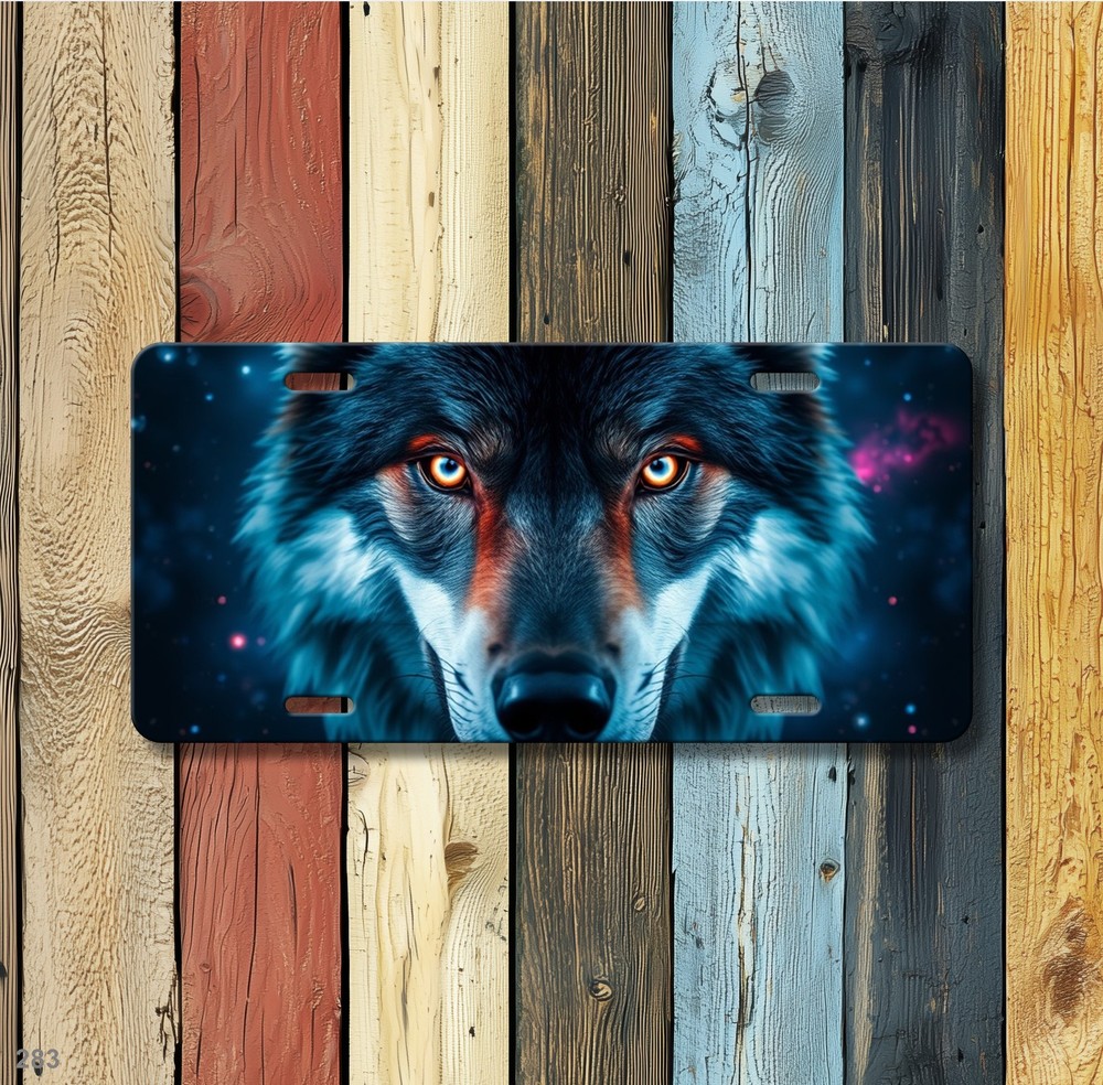 Bold Wolf License Plate Personalized Vanity Plate Unique Gift