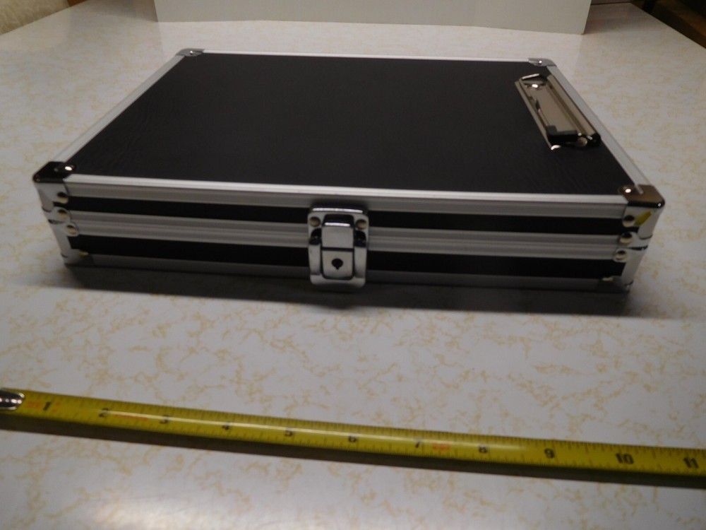 Vaultz Clipboard/Locking Case Black with Stainless Steel