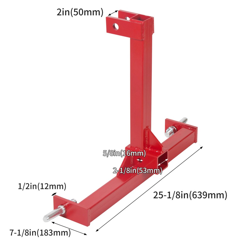 Category 1 Drawbar Tractor trailer hitch receiver 3 Point Attachment Standard