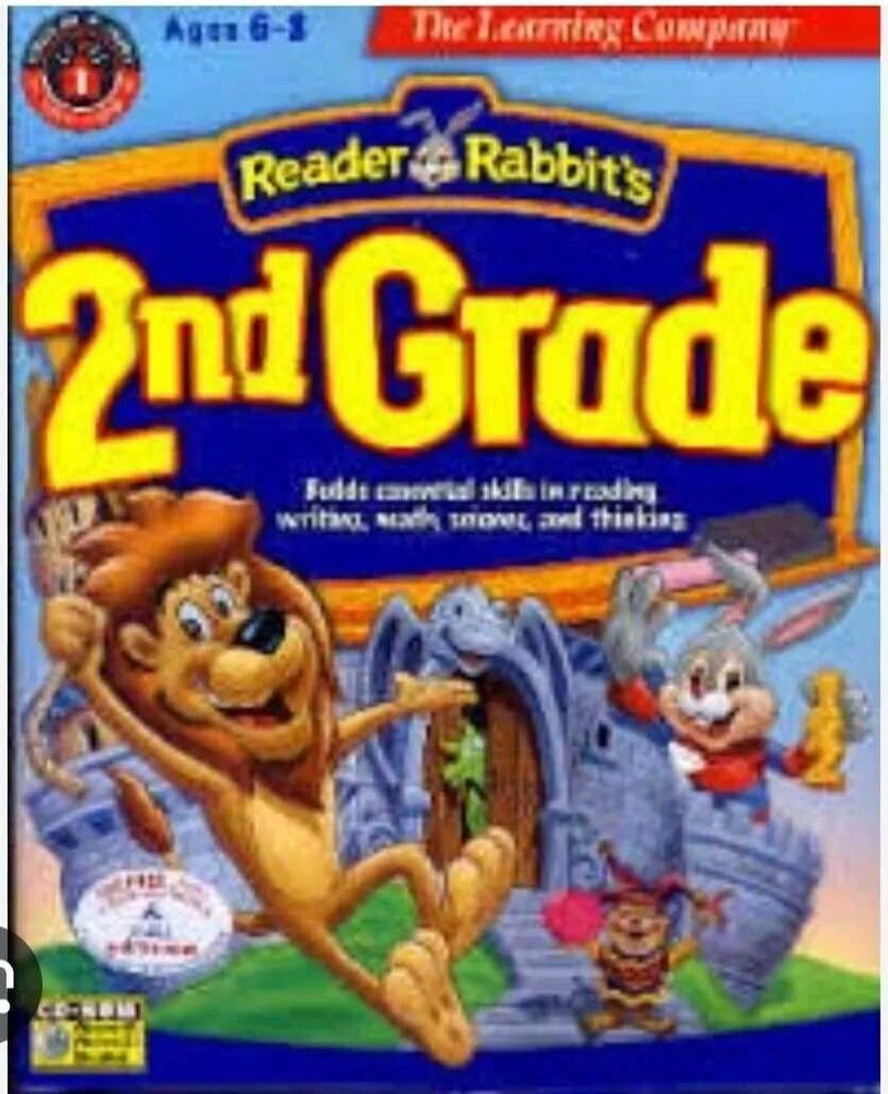 Reader Rabbit's 2nd Grade Childrens Educational Software Windows 10 USB tutor