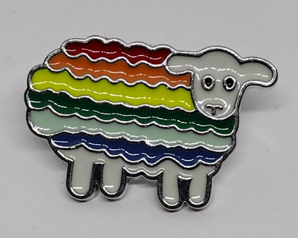 Multicolor Lamb Sheep Lapel Tack Pin