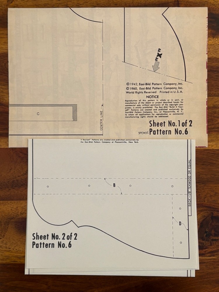 Vintage 1948 Easi-Bild build-it-yourself Full Size Pattern All Purpose Shelf 6