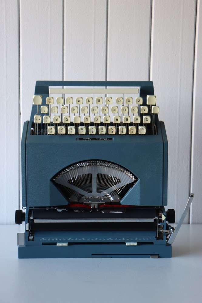 MARK 1 Series Blue Portable Typewriter - Like NEW!