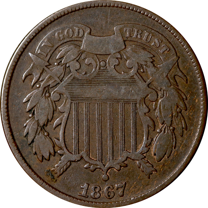 1867 Two (2) Cent Piece