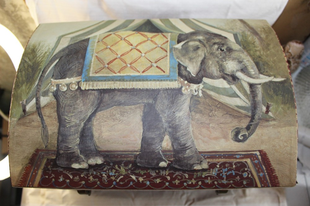 Elephant wooden llike Chest