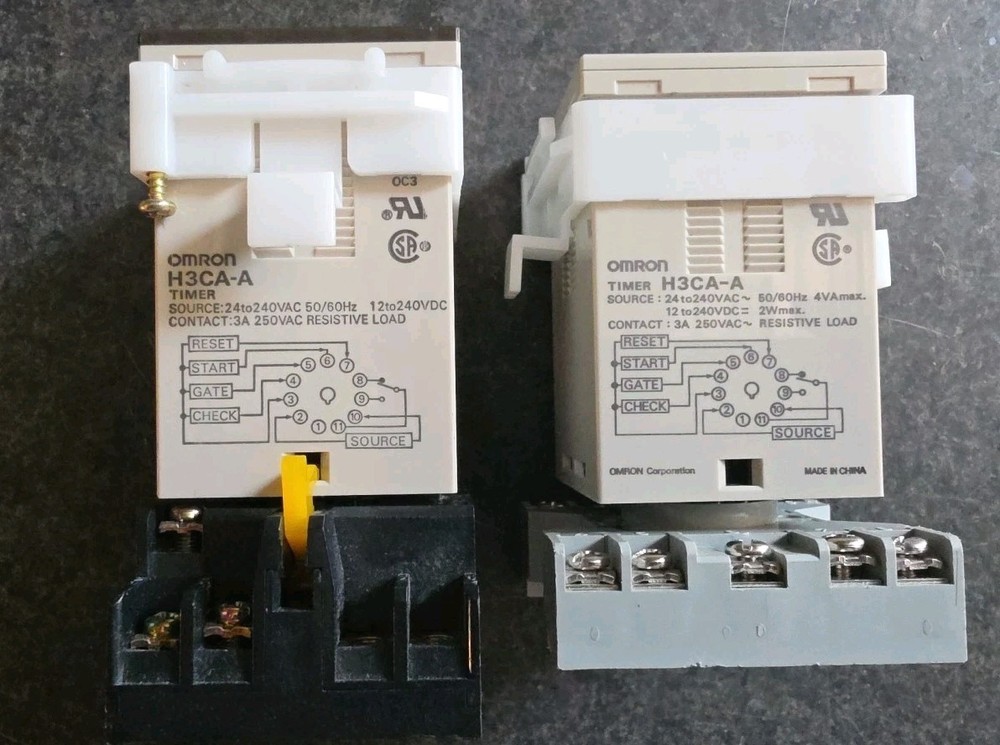 Omron H3CA-A Multi-Function Digital Timer with Dayton 6X156E Relay Socket Base