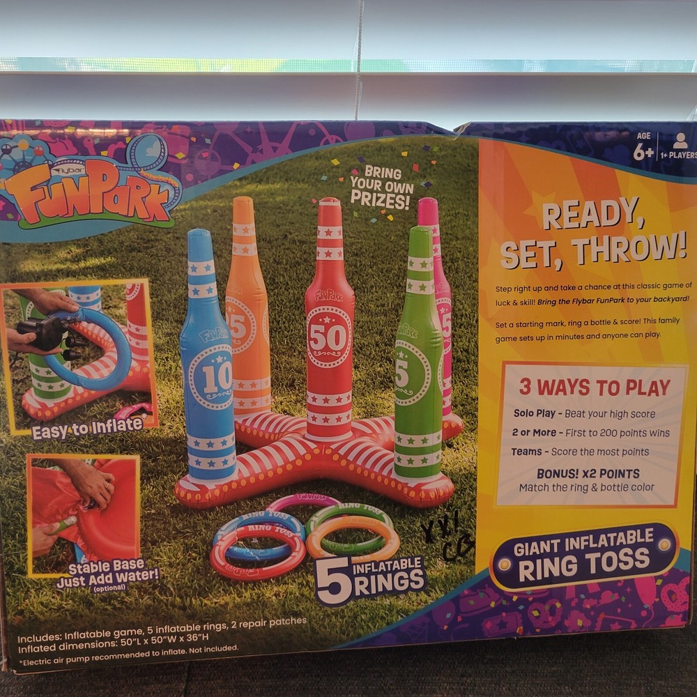 Flybar Fun Park Giant Inflatable Ring Toss 3'