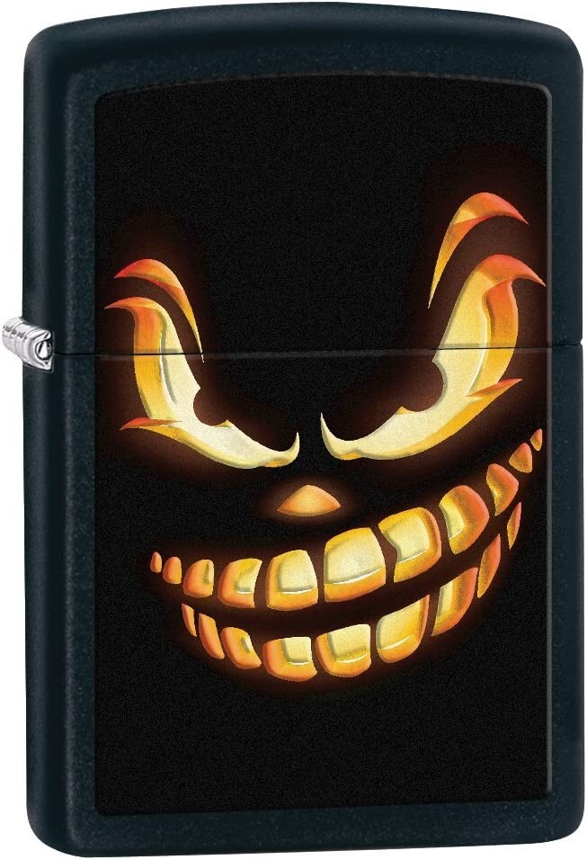Zippo 28439 Scary Jack O Lantern Black Matte