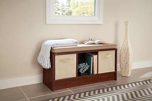 1309 3-Cube Storage Bench Dark Cherry
