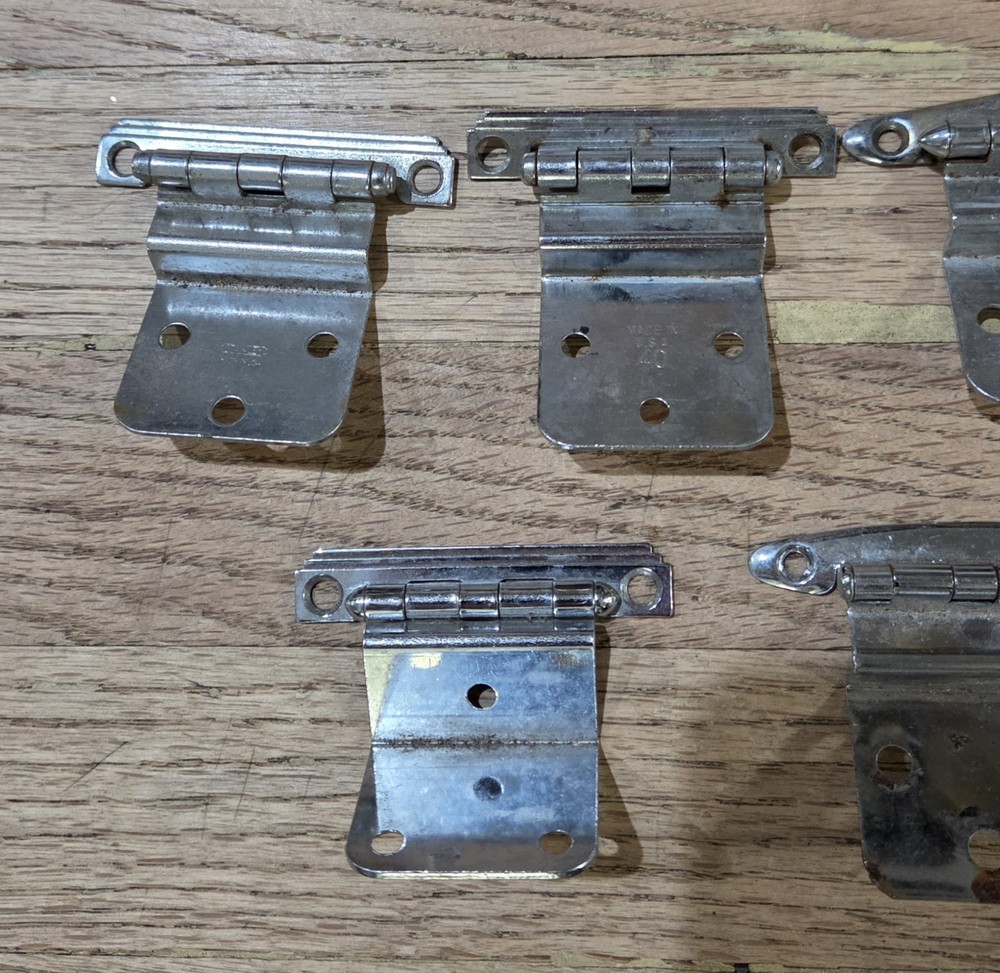 x7 Vintage Mixed Lot Offset Hinges