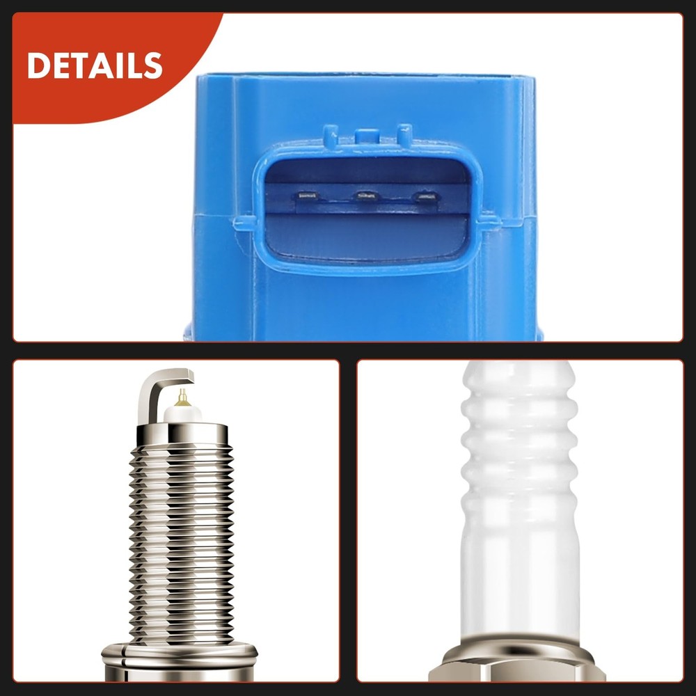 Ignition Coil Pack Spark Plugs Set of 8 Blue Compatible Micra Versa Versa Note
