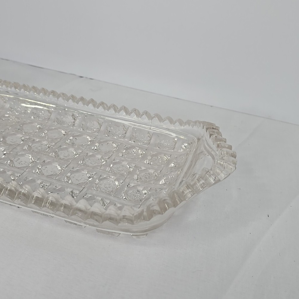 Rectangular Clear Glass Pickle Dish 11" X 5.5"