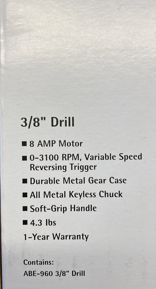 AEG 3/8" DRILL - ABE-960 - #284