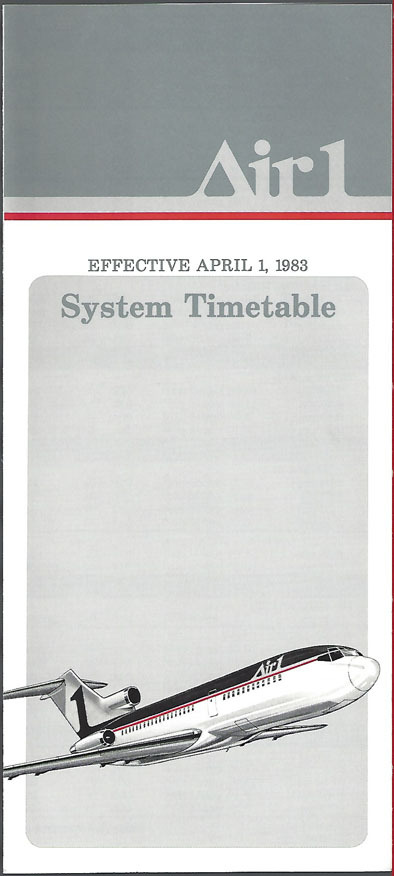 Air 1 system timetable 4/1/83 [6061] (buy 4+ save 50%)