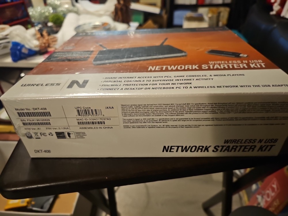 D-Link DKT-408 Wireless N USB Network Starter Kit Basic Kit NIB Sealed