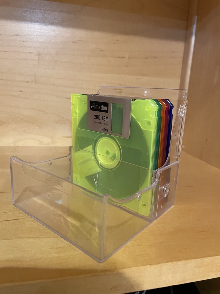 NEW IMATION 3.5" 2HD 1.44MB IBM Formatted Neon+ 22 Diskettes