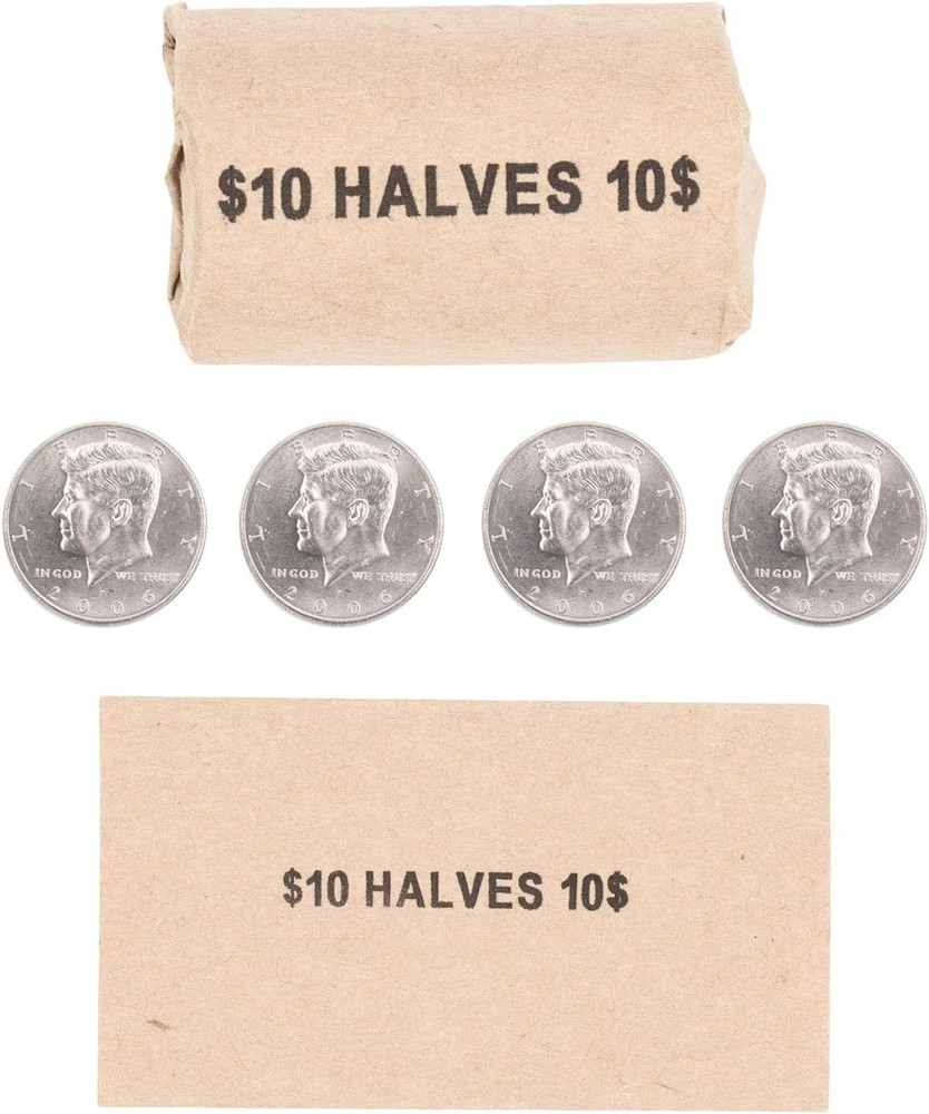 Half Dollar Flat Coin Wrappers, Solid Bundle of 10