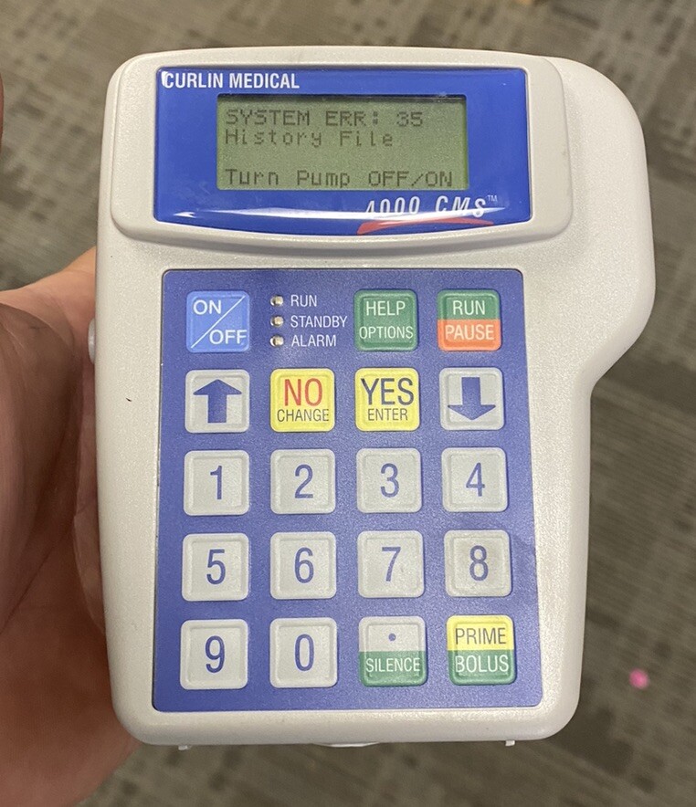CURLIN MEDICAL 4000 CMS AMBULATORY PUMP ERROR MESSAGE AS IS (D30)