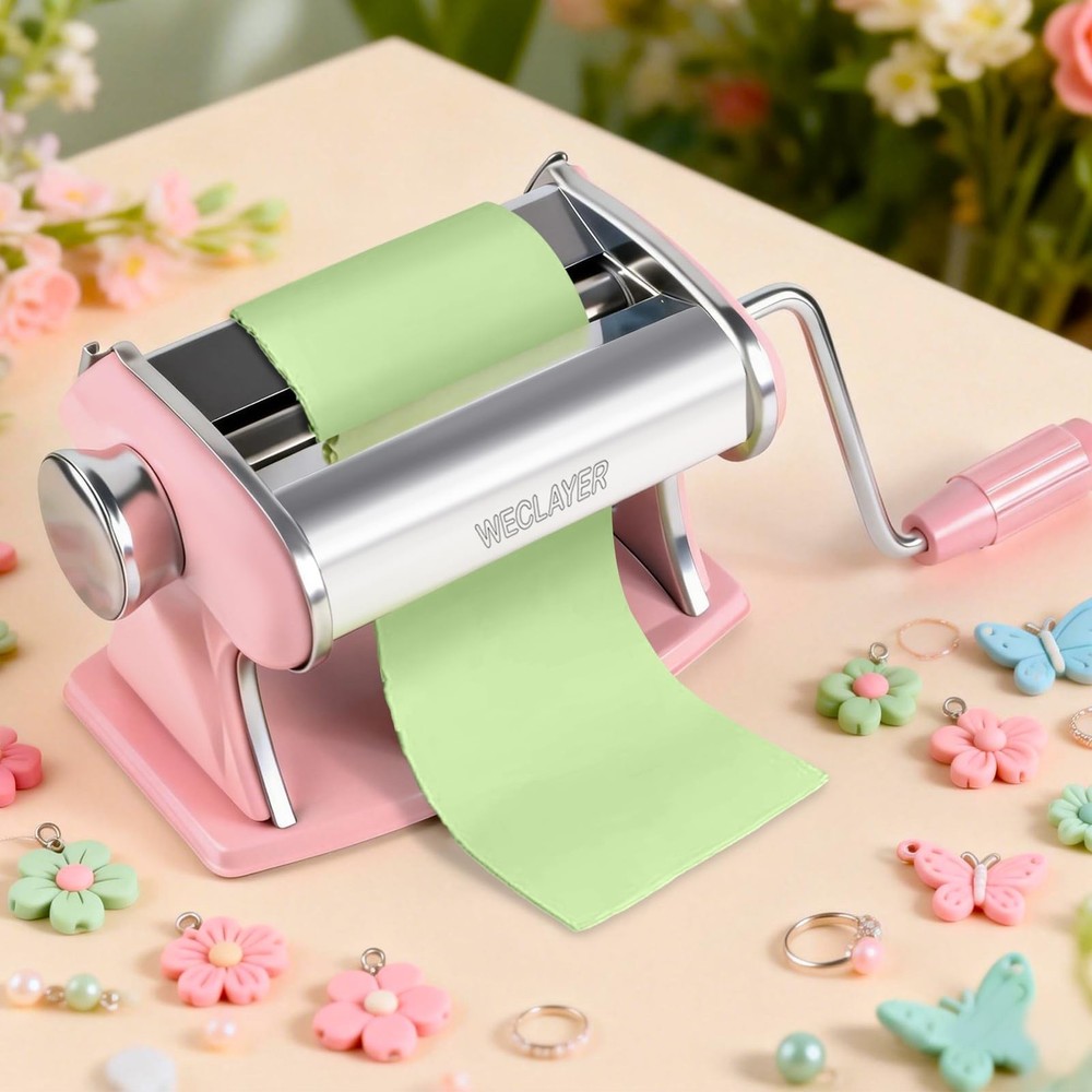 Polymer Clay Press Machine,Clay Roller Machine,Includes Clamp and Hand Crank,...