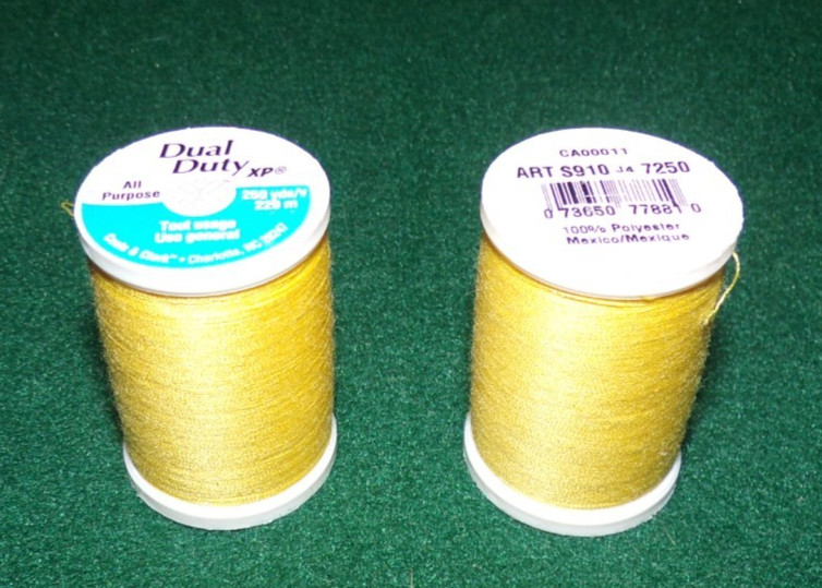 Dual Duty All Purpose Polyester Thread, 250 yards, Maize (7520)