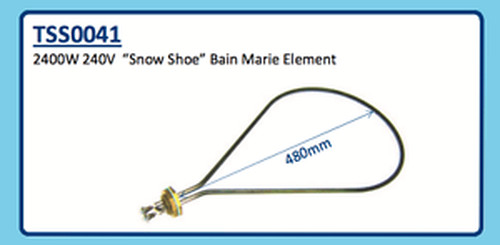 2400W 240V ''SNOW SHOE'' BAIN MARIE ELEMENT TSS0041