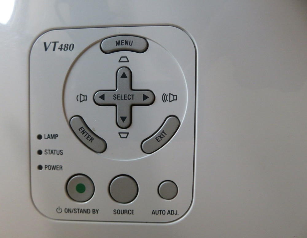 NEC White Projector Model VT480 With Case &All Accessories + Cords Excellent