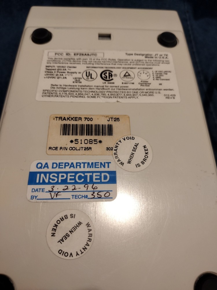 TRAKKER 700 External Cassette Tape Drive. Untested With Power Supply