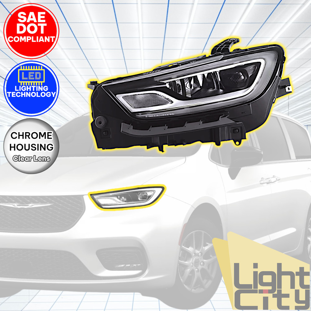 For 2021-2025 Chrysler Pacifica Full LED Projector Headlight w/ DRL Left Driver