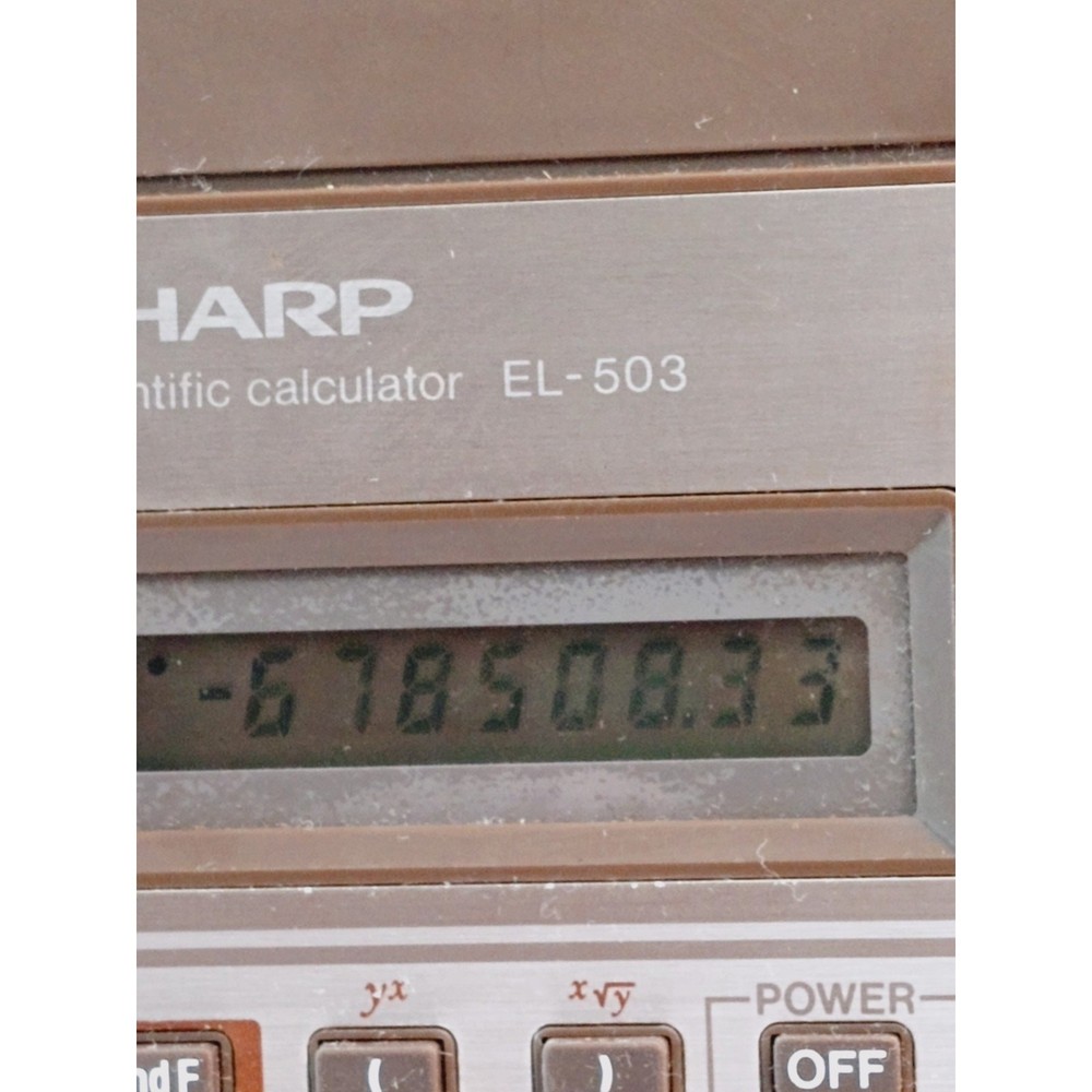 Vintage Sharp Scientific Electronic Calculator EL-503 TESTED & WORKING