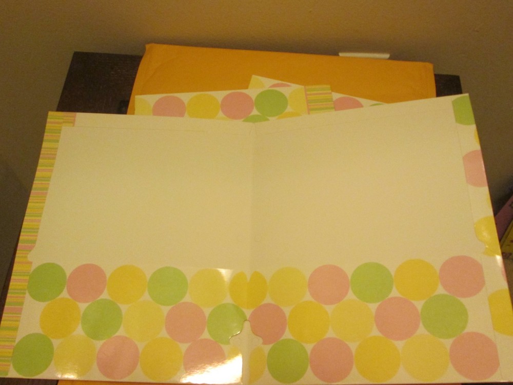 Three Pastel Color Folders New