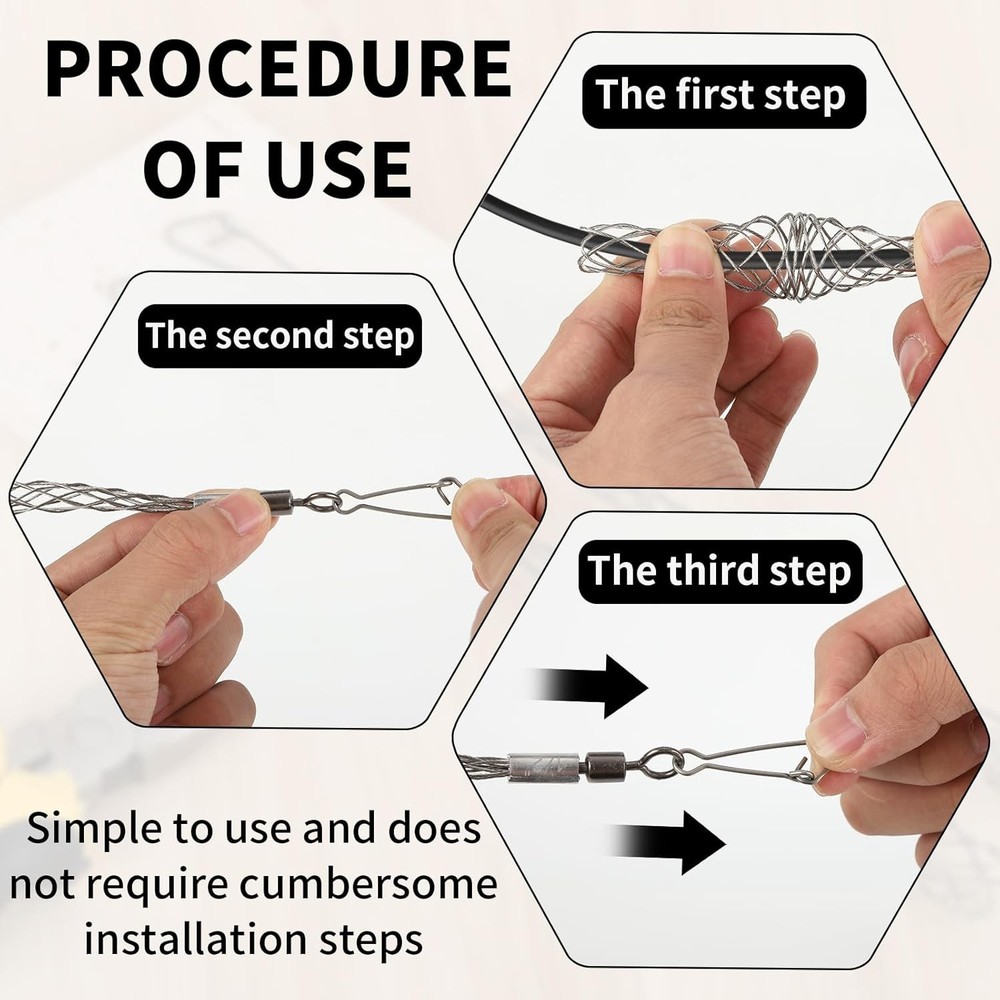 4PCS 1/2 in Wire Pulling Grip for Electrical Pulling Grips Wire Puller Tool for