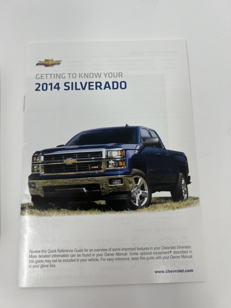 2014 Silverado Chevrolet Owners Manual OEM