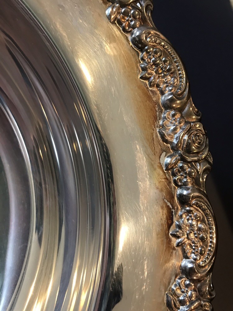 Vintage Silver Oneida 2 Quart Lidded Footed Casserole