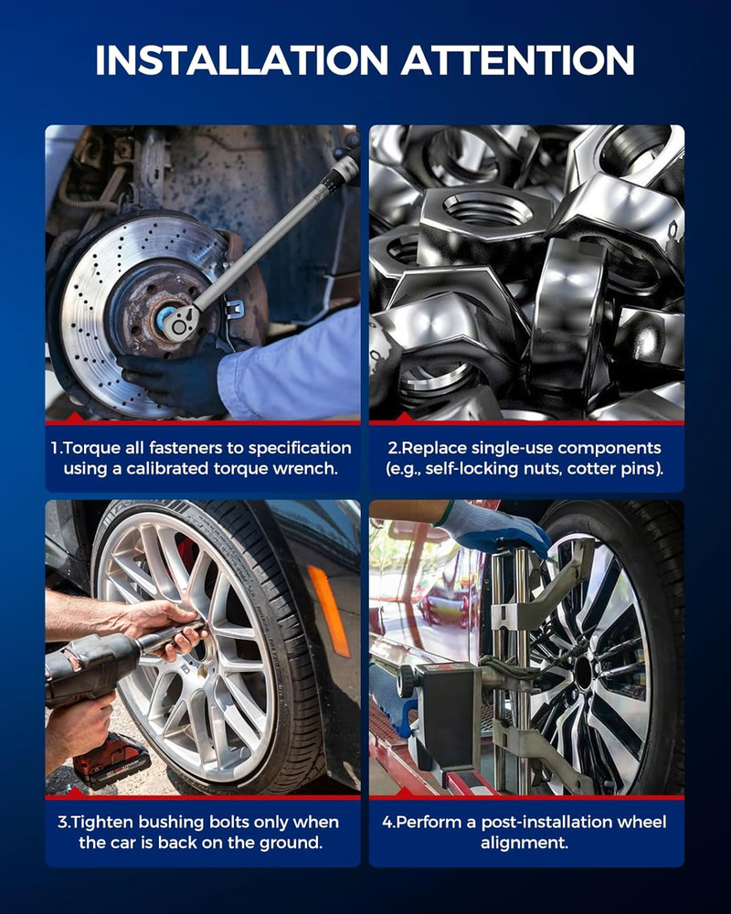 Front Lower Control Arm Kit with Ball Joints and Tie Rods