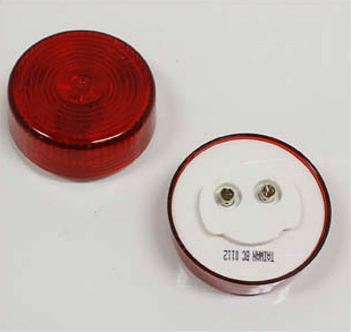 Triton 03533 Red 2 Inch Round Clearance Sidemarker Light - 2 Pack