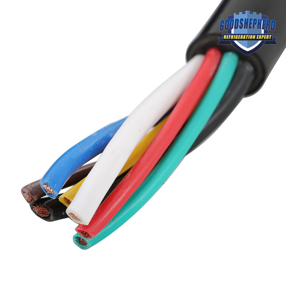 7Pin 7Way Trailer Cable Cord Wire Harness Plug Connector RV Truck 6-7-8-12-16FT